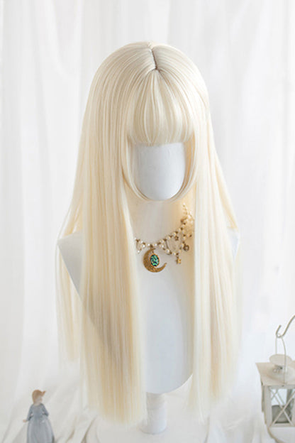 Lolita Wig - Milk White Straight Hair, White, Classic Style - Kawaii Outfit Wig - main product image