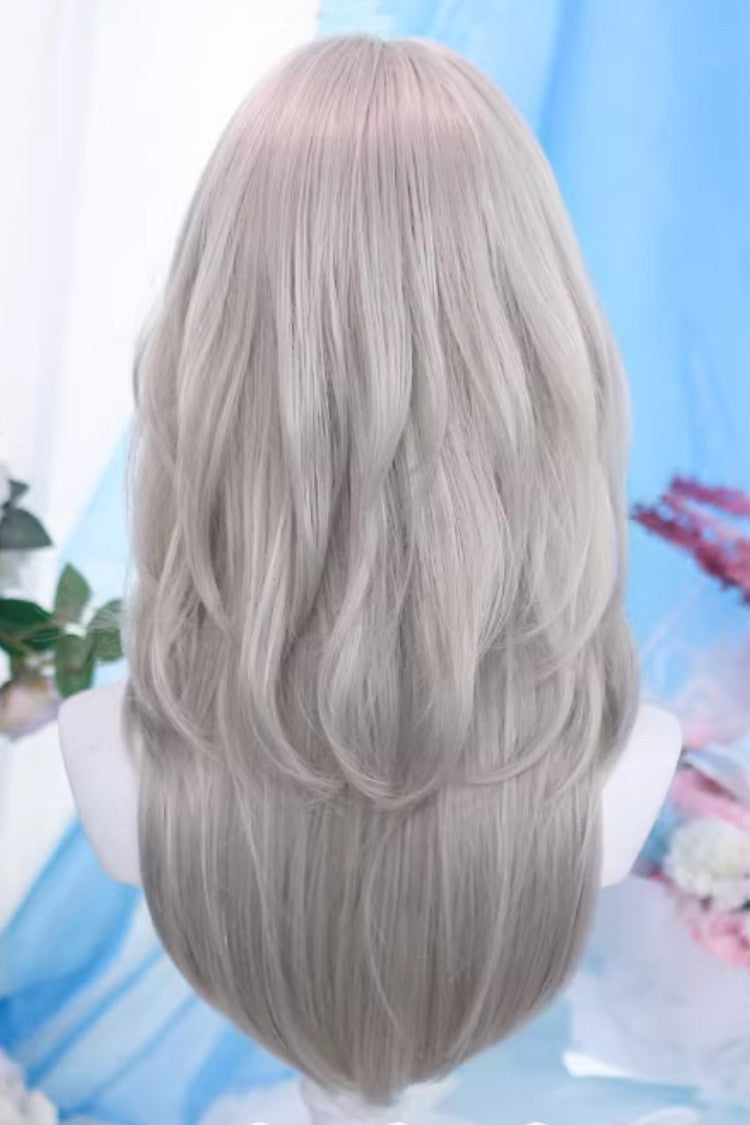 Lolita Wig - Moonfog Silver Gray Layered, 2 Colors, Sweet Style - additional product view 3