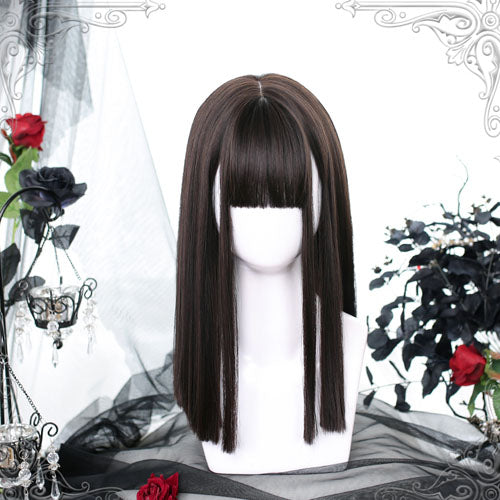 Lolita Wig - Natural, 2 Colors, Classic Style - Lolita Coordinate Hair - One Size Brown option