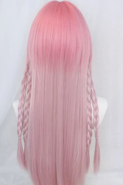 Lolita Wig - Ombre Blunt Bangs, Pink, Sweet Style - Daily and Convention Styling - additional product view 3