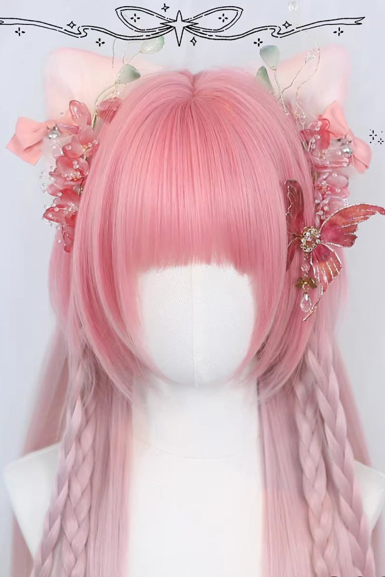 Lolita Wig - Ombre Blunt Bangs, Pink, Sweet Style - Daily and Convention Styling - additional product view 4