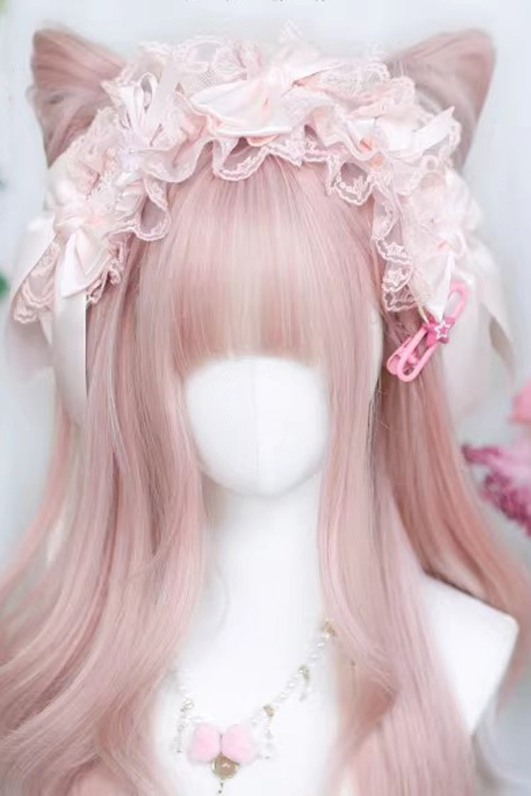 Lolita Wig - Pastel Pink Ombre Soft Curls, Pink, Sweet Style - additional product view 3