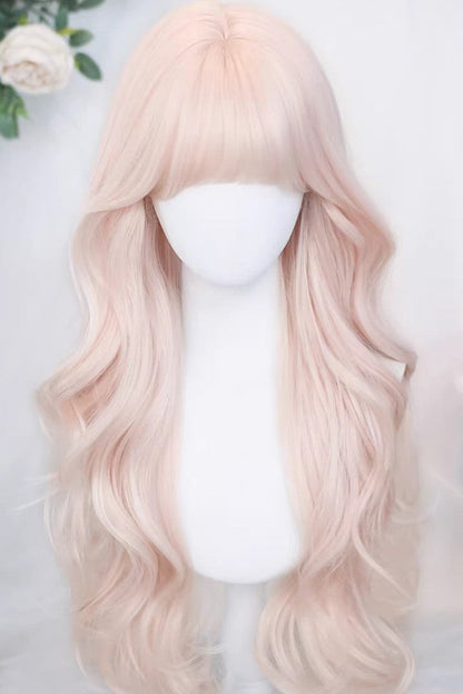 Lolita Wig - Pastel Pink Wispy Air Bangs, Pink, Sweet Style - Lolita Coordinate Hair - additional product view 2