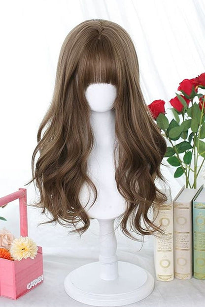 Lolita Wig - Peach Linen Japanese Jk Style, Peach-Linen, Sweet Style - additional product view 2
