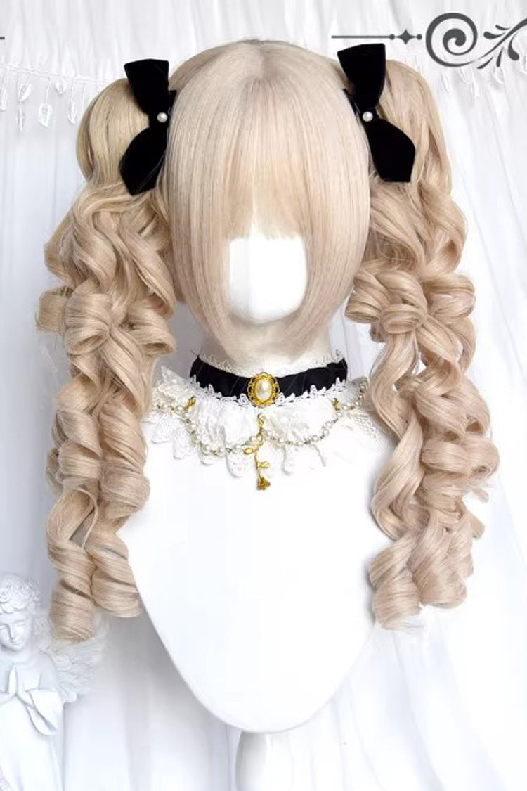 Lolita Wig - Pearl Beige Roman Curl Large, Beige, Sweet Style - additional product view 2