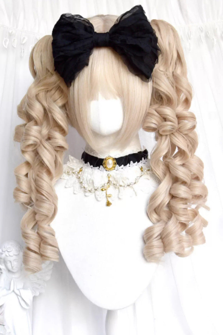 Lolita Wig - Pearl Beige Roman Curl Large, Beige, Sweet Style - additional product view 3