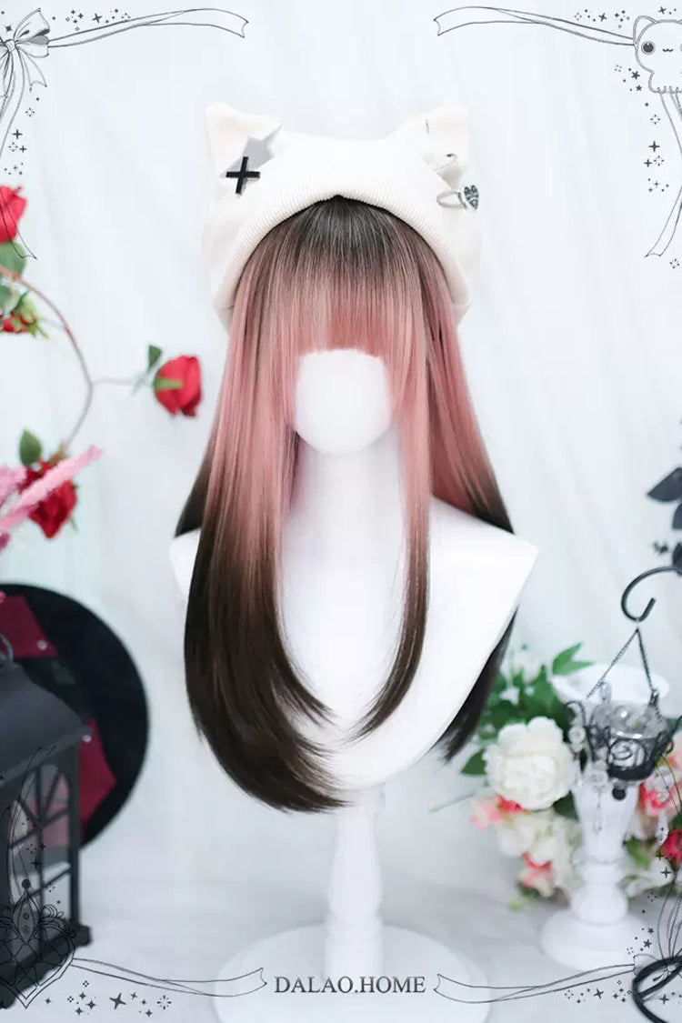 Lolita Wig - Pink/brown Natural Gradient, 2 Colors, Sweet Style - additional product view 4