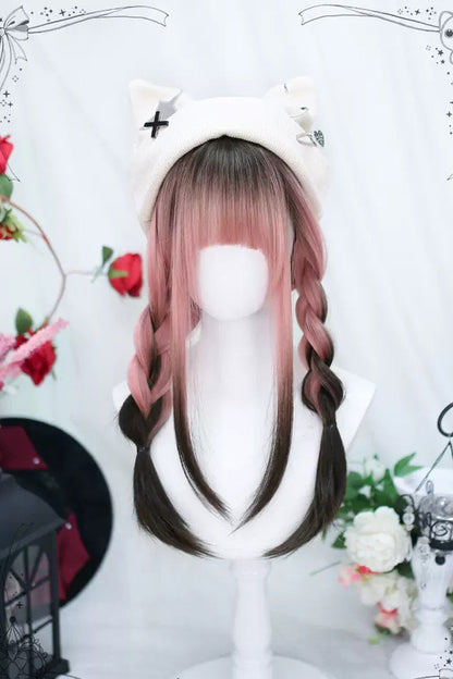 Lolita Wig - Pink/brown Natural Gradient, 2 Colors, Sweet Style - main product image