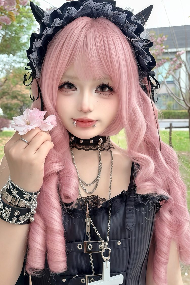Lolita Wig - Roman Curl With Pigtails, 3 Colors, Sweet Style - additional product view 3