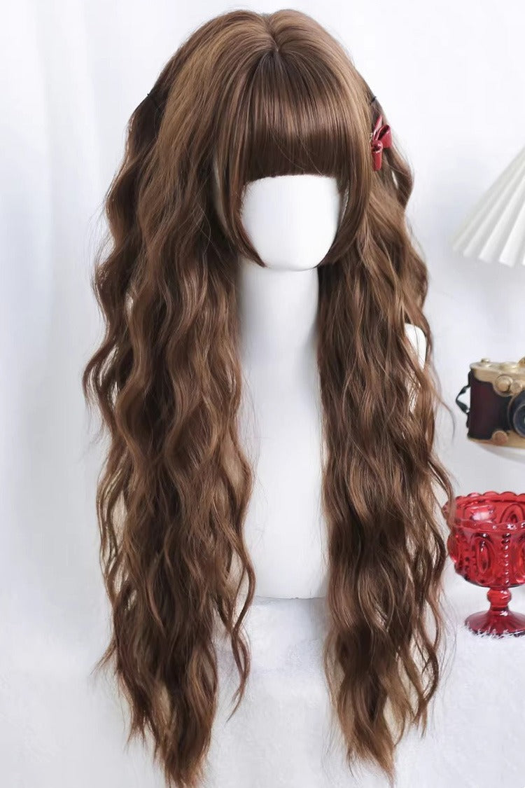Lolita Wig - Sakuraki Warm Brown Beach Waves, Brown, Sweet Style - additional product view 2