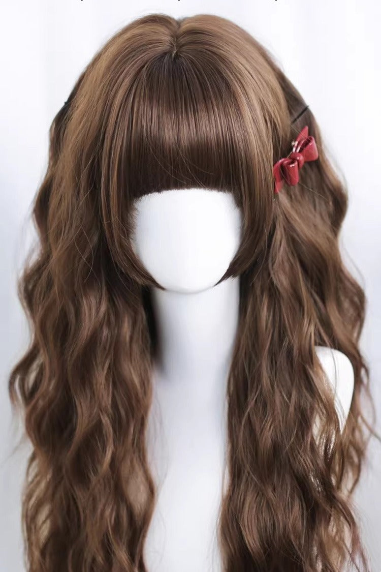 Lolita Wig - Sakuraki Warm Brown Beach Waves, Brown, Sweet Style - additional product view 3