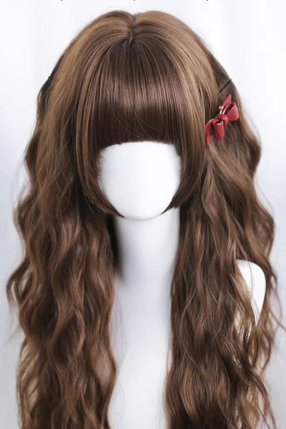 Lolita Wig - Sakuraki Warm Brown Beach Waves, Brown, Sweet Style - additional product view 3