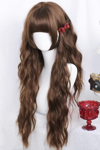 Lolita Wig - Sakuraki Warm Brown Beach Waves, Brown, Sweet Style - additional product view 4