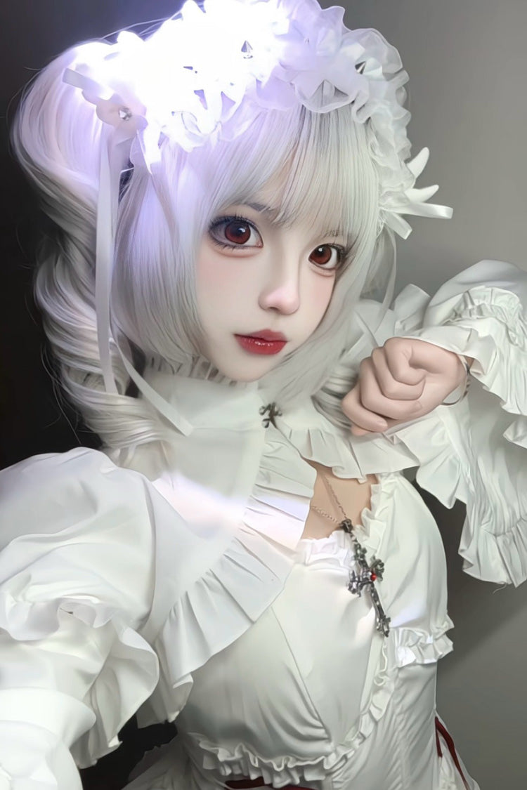 Lolita Wig - Silver Gray, 2 Colors, Sweet Style - Lolita Coordinate Hair - additional product view 3