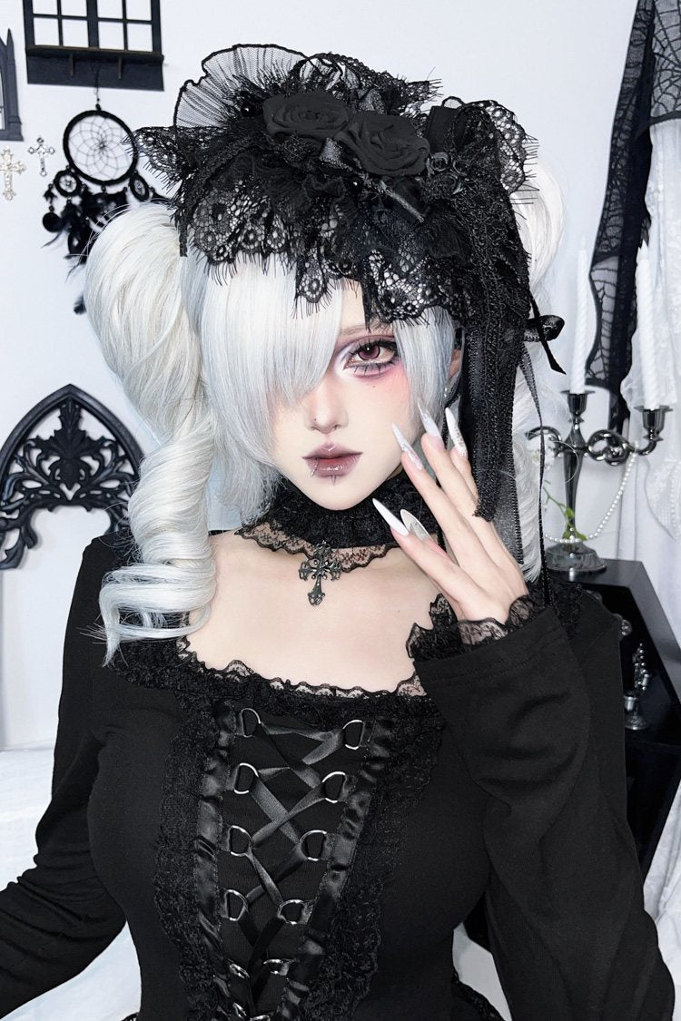 Lolita Wig - Silver Gray, 2 Colors, Sweet Style - Lolita Coordinate Hair - additional product view 4