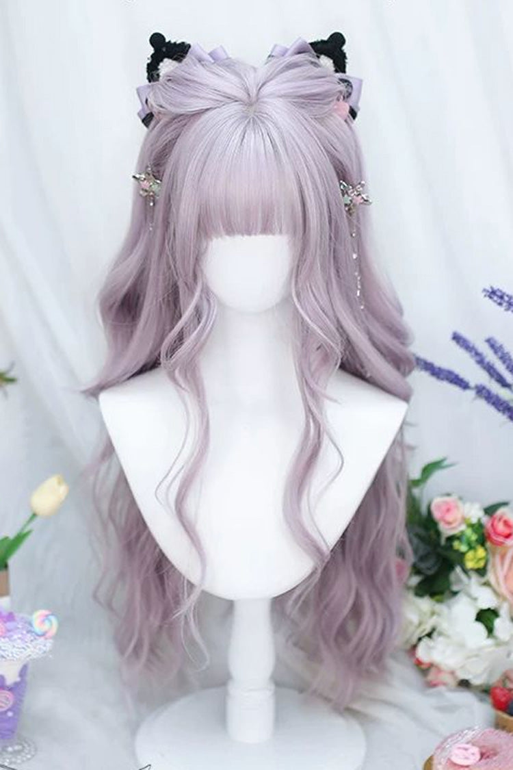 Lolita Wig - Taro Purple Straight Bangs, Purple, Sweet Style - additional product view 2
