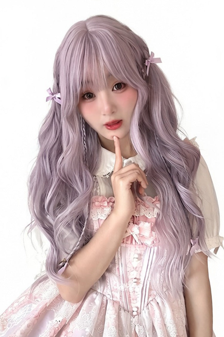 Lolita Wig - Taro Purple Straight Bangs, Purple, Sweet Style - additional product view 5