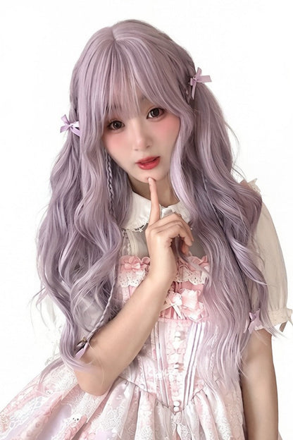 Lolita Wig - Taro Purple Straight Bangs, Purple, Sweet Style - additional product view 5