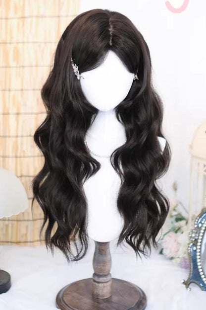 Lolita Wig - Tea Middle-parted Natural Daily, Black, Sweet Style - main product image