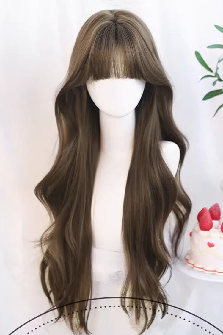 Lolita Wig - Wavy Daily With Light, 5 Colors, Sweet Style - Lolita Coordinate Hair - One-Size Hazelnut-Ash-Brown option