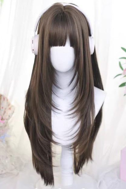 Lolita Wig - Wispy Air Bangs Straight, 2 Colors, Sweet Style - additional product view 2