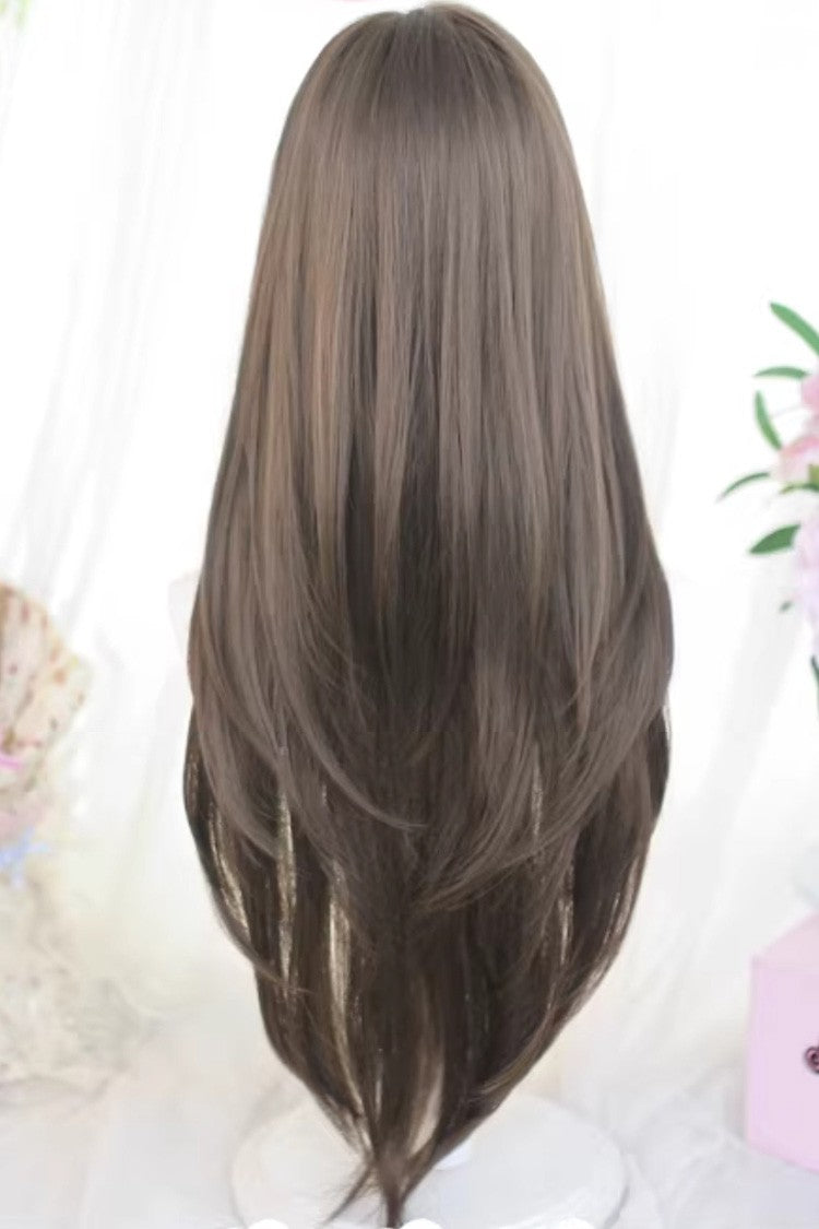 Lolita Wig - Wispy Air Bangs Straight, 2 Colors, Sweet Style - additional product view 3