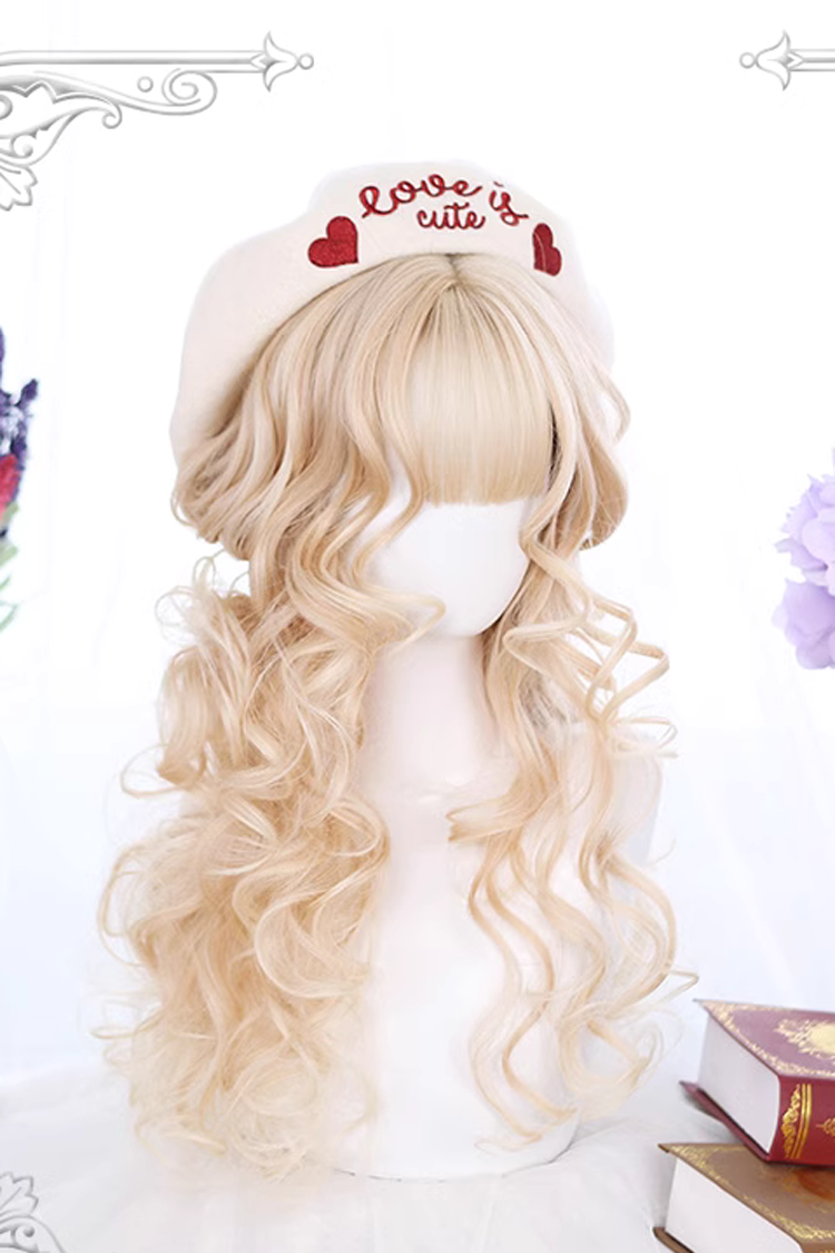 Lolita Wig - Wool Curl Medium Length Curly, 2 Colors, Sweet Style - additional product view 2
