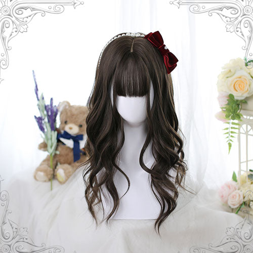Long Wavy Lolita Wig - Big Wave Curly, Brown, Sweet Style - Kawaii Outfit Wig - main product image