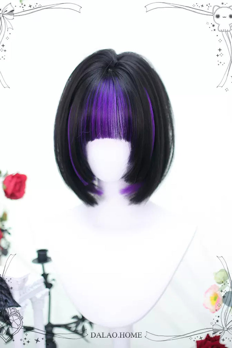 Long Wavy Lolita Wig - Black/purple Picking, 2 Colors, Sweet Style - additional product view 2