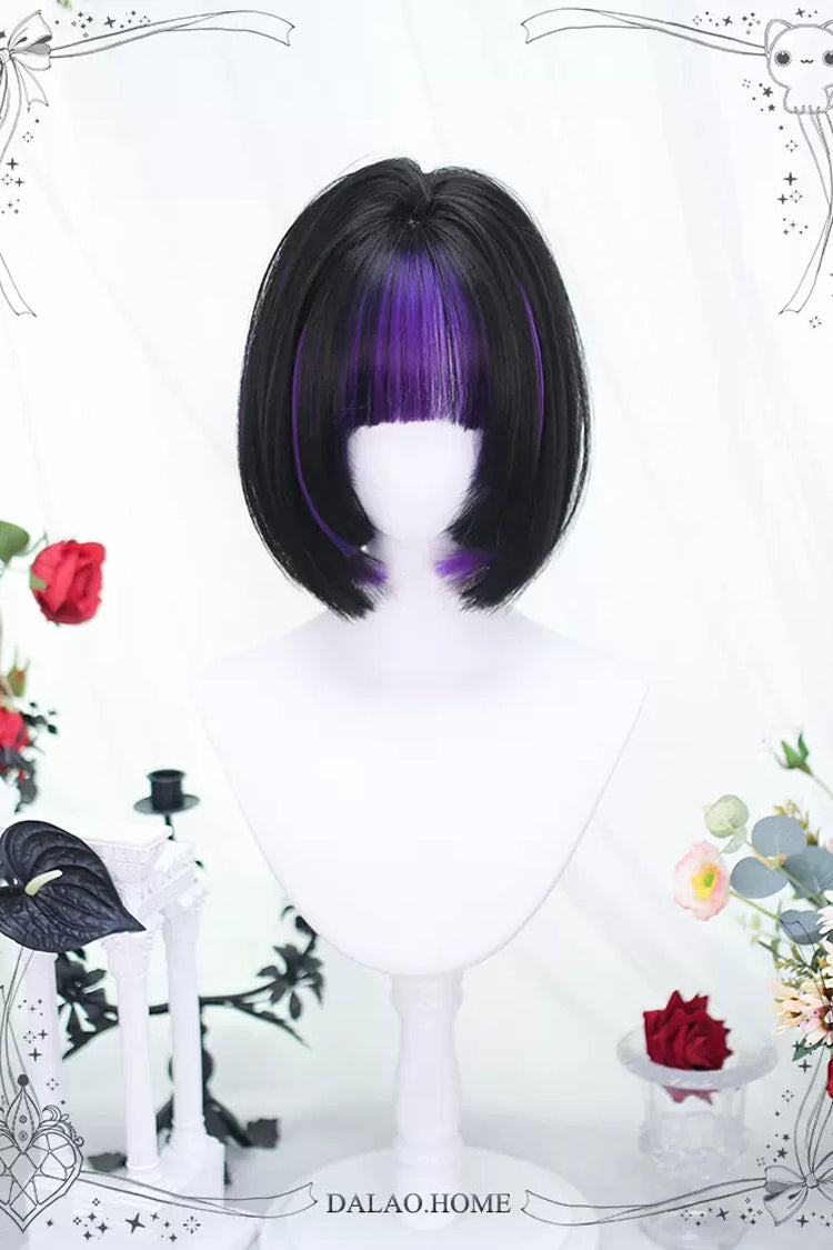 Long Wavy Lolita Wig - Black/purple Picking, 2 Colors, Sweet Style - additional product view 3