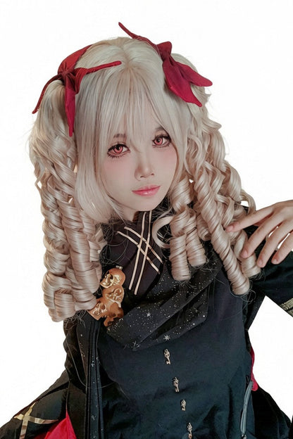 Long Wavy Lolita Wig - Bleached-Walnut-Blonde, Sweet Style - Daily and Convention Styling - additional product view 4