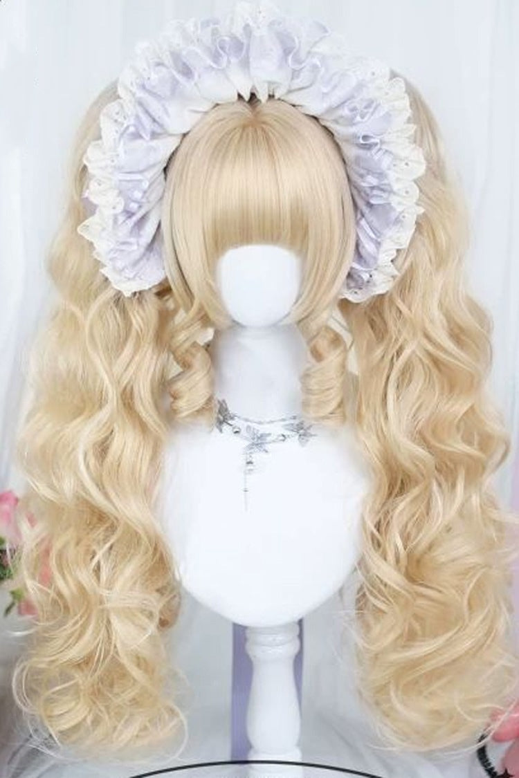 Long Wavy Lolita Wig - Bleached Walnut Brown Soft Curls, Brown, Sweet Style - main product image