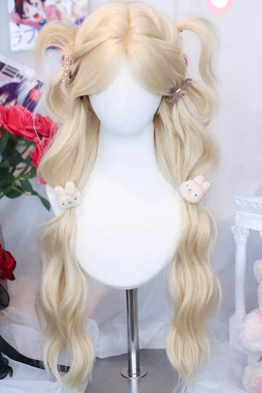 Long Wavy Lolita Wig - Blonde, Beige, Sweet Style - Lolita Coordinate Hair - main product image