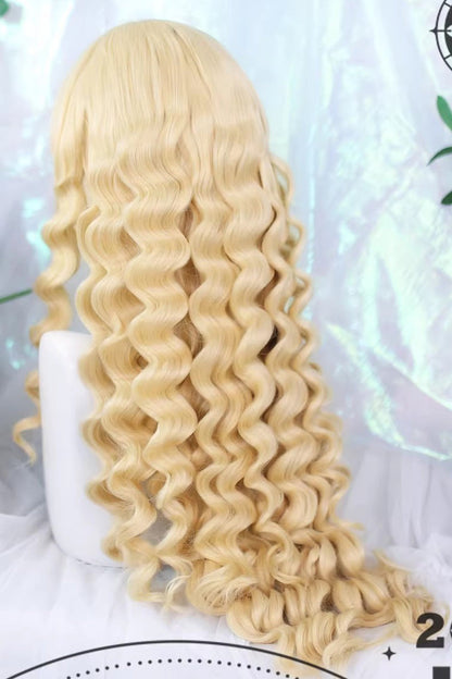 Long Wavy Lolita Wig - Blonde Wispy Bangs, Blonde, Sweet Style - additional product view 2