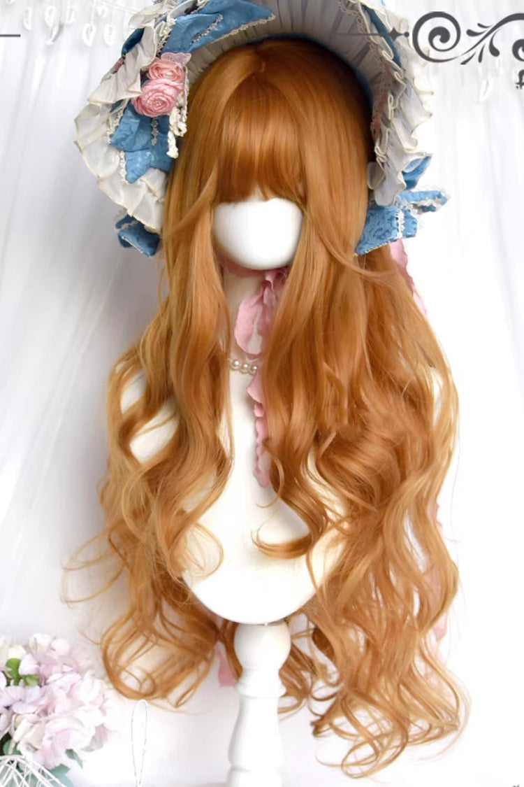Long Wavy Lolita Wig - Bright Golden Brown, 2 Colors - Kawaii Outfit Wig - additional product view 4