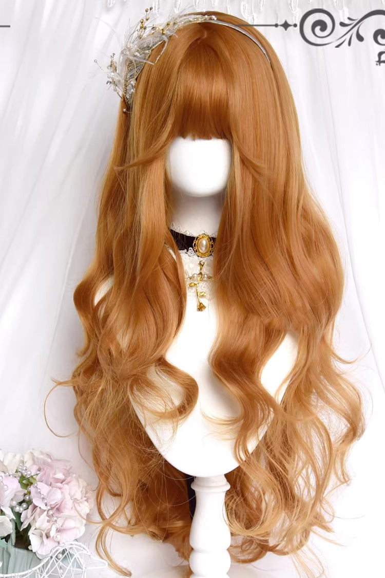 Long Wavy Lolita Wig - Bright Golden Brown, 2 Colors - Kawaii Outfit Wig - additional product view 5
