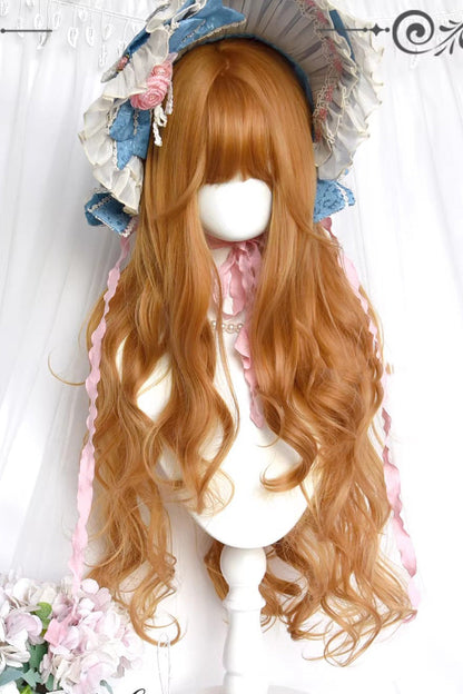 Long Wavy Lolita Wig - Bright Golden Brown, 2 Colors - Kawaii Outfit Wig - main product image