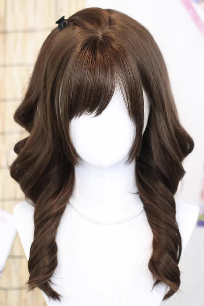 Long Wavy Lolita Wig - Chocolate Brown ¡°soft Weave¡±, Brown, Sweet Style - additional product view 2