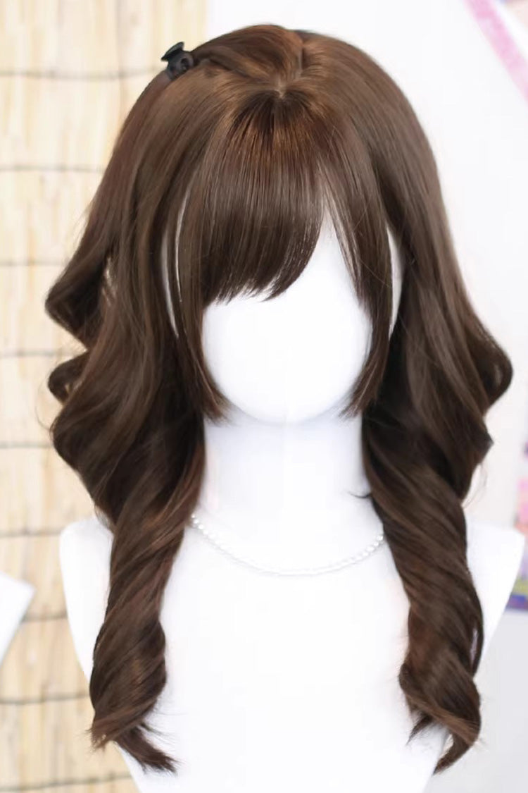 Long Wavy Lolita Wig - Chocolate Brown ¡°soft Weave¡±, Brown, Sweet Style - additional product view 4