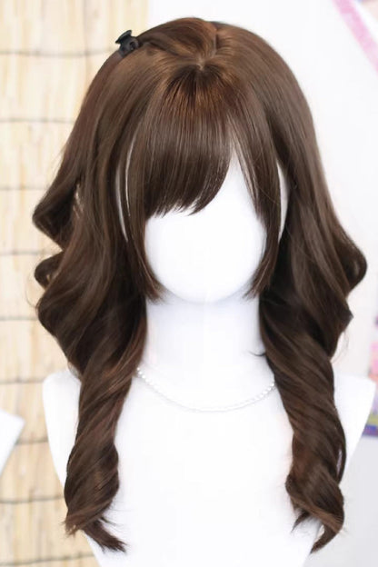 Long Wavy Lolita Wig - Chocolate Brown ¡°soft Weave¡±, Brown, Sweet Style - additional product view 4