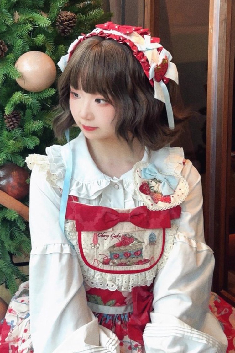 Long Wavy Lolita Wig - Cool Brown Japanese, Brown, Sweet Style - additional product view 3