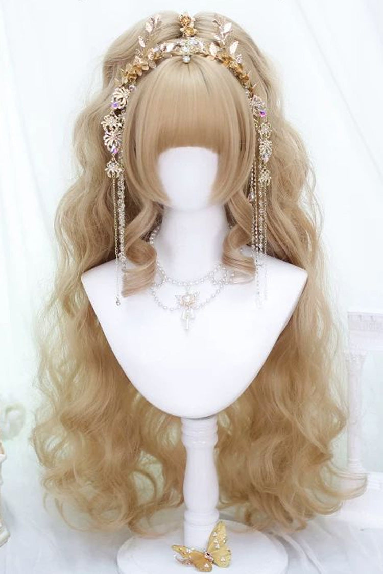 Long Wavy Lolita Wig - Creamy Gold Soft Waves, Gold, Sweet Style - additional product view 2