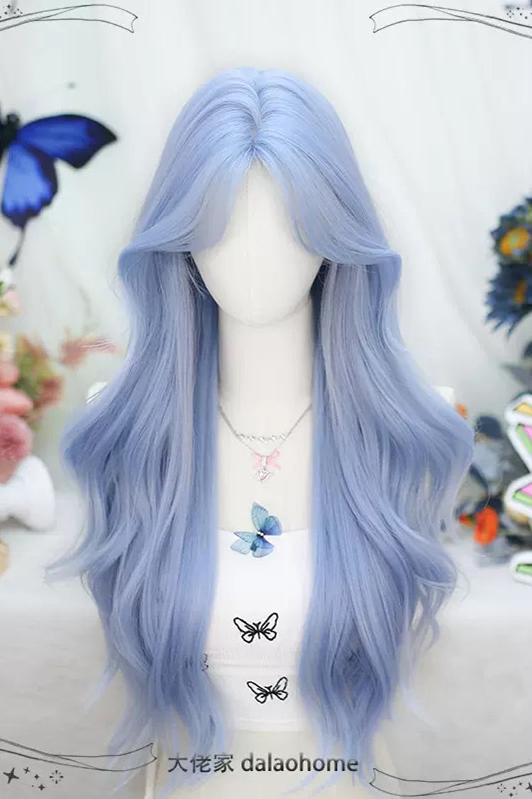 Long Wavy Lolita Wig - Curly, Blue, Sweet Style - Lolita Coordinate Hair - additional product view 3