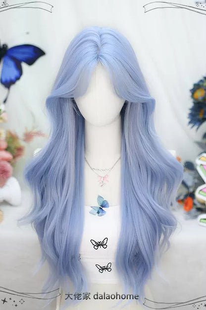 Long Wavy Lolita Wig - Curly, Blue, Sweet Style - Lolita Coordinate Hair - additional product view 3