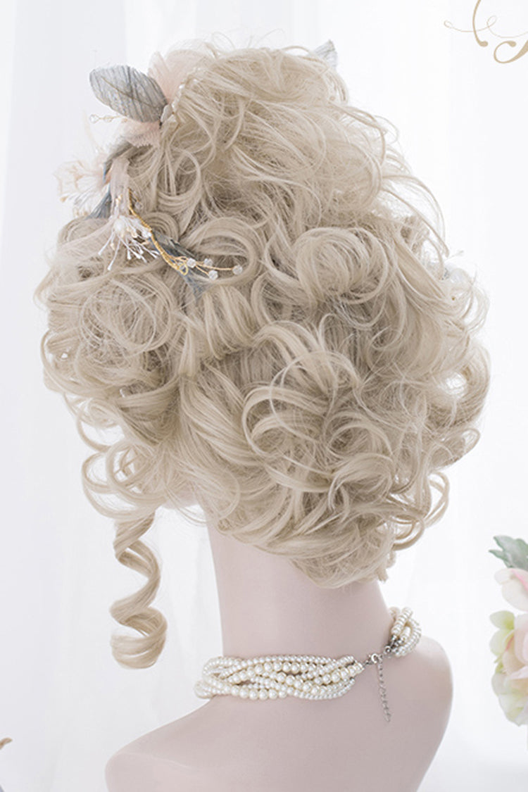 Long Wavy Lolita Wig - Curly Golden High Coiled, Gold, Sweet Style - additional product view 3