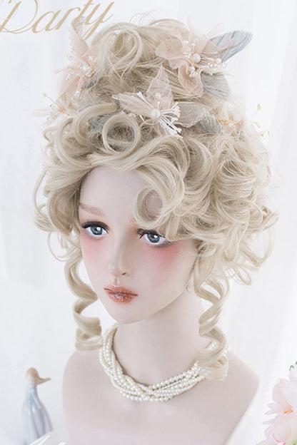 Long Wavy Lolita Wig - Curly Golden High Coiled, Gold, Sweet Style - additional product view 4