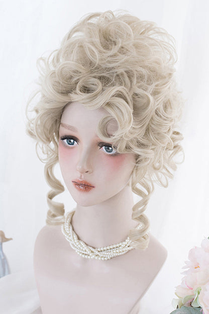 Long Wavy Lolita Wig - Curly Golden High Coiled, Gold, Sweet Style - main product image