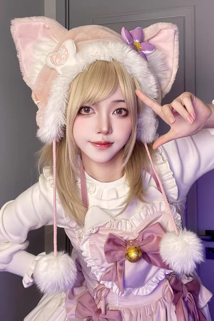 Long Wavy Lolita Wig - Curtain Bangs Straight, 3 Colors, Sweet Style - additional product view 3