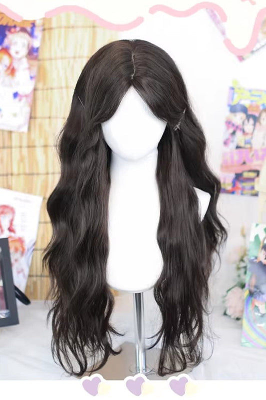 Long Wavy Lolita Wig - Daily Middle-parted Natural, Black, Sweet Style - additional product view 2