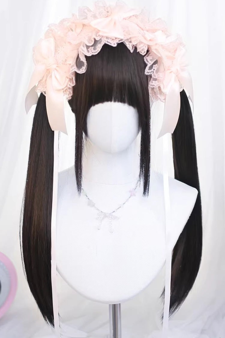 Long Wavy Lolita Wig - Deep Black Tea Brown, 2 Colors, Sweet Style - main product image